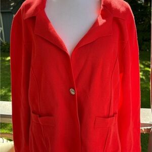 Rachel Zoe knit jacket / fire engine red